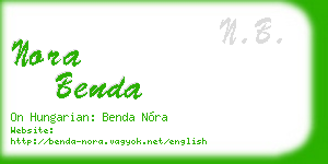 nora benda business card