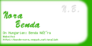 nora benda business card